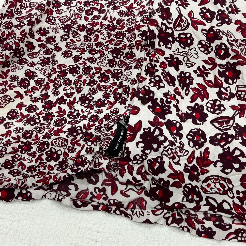 Vans Mens Short Sleeve Button Up Shirt Classic‎ Fit All Over Floral Print Large - Picture 4 of 8